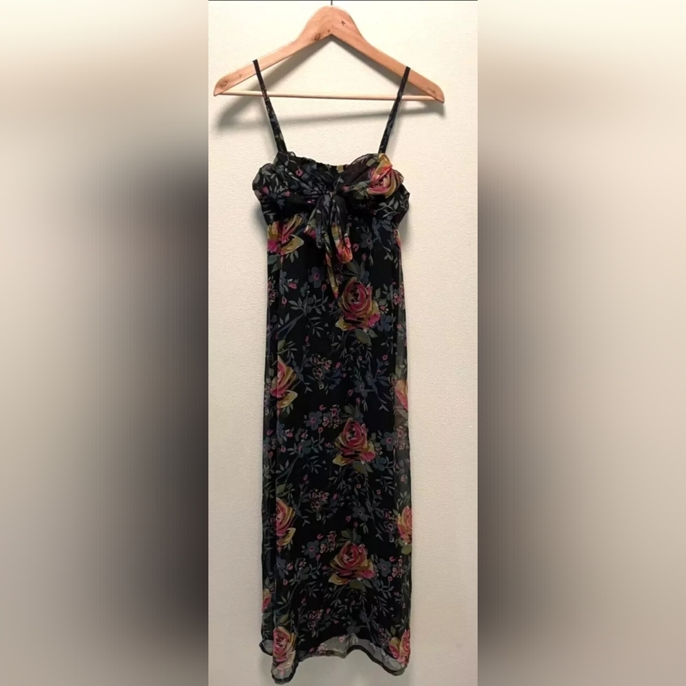 Vintage Fire Los Angeles Maxi Dress Womens M Babydoll Floral Fairy Grunge